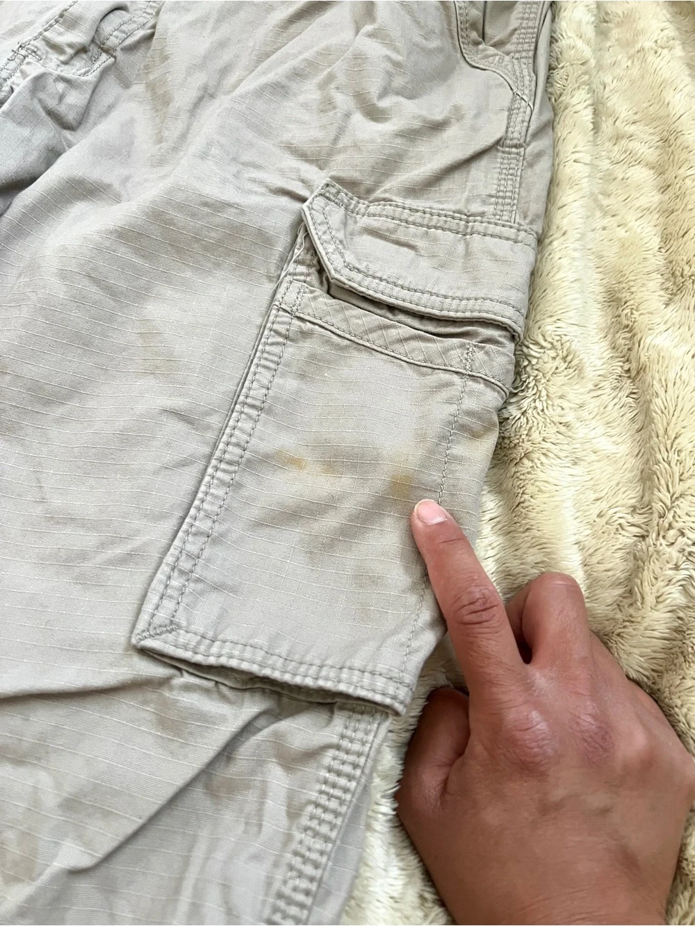 [FLAWED] CARHARTT Men's Khaki Tan Cargo Pants Size 40x30